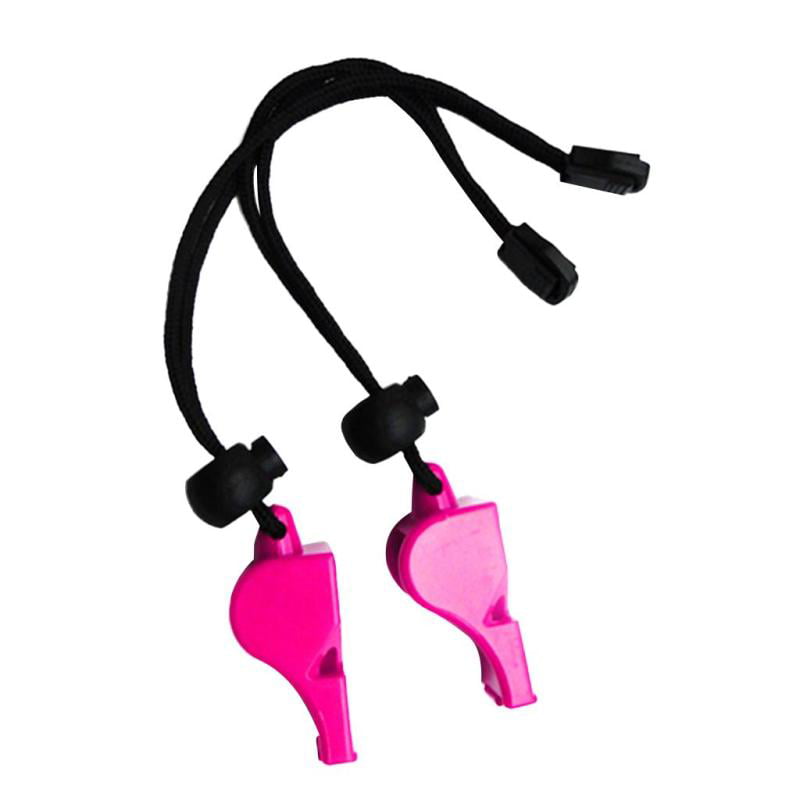 MonkeyJack 2 Pieces Emergency Survival Safety Whistles with Wrist Coil for Camping Hiking Scuba Diving Kayaking Water Sports Accessories