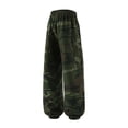 thumbnail image 6 of Men's Camo Cargo Jogger Pants Elastic Waist Drawstring Casual Loose Trousers with Multi Pockets Green L, 6 of 7