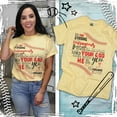 thumbnail image 2 of Tees2urdoor Be Strong and Courageous Baseball T-Shirt, Adult 4X-Large, Yellow, 2 of 4
