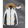 thumbnail image 5 of Chrisuno Snow Jackets for Women Snowboard Ski Colorful Outwear Hood White Black M, 5 of 5
