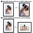 thumbnail image 5 of Americanflat 12x16 Picture Frame with Polished Plexiglass with 8x12 Mat Display Photo Soho Collection - Black, 5 of 8