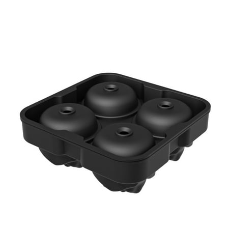 

Black Grade Silicone 4-grid Rose Ice Cube Heat-resistant Ice Cube Square Tray Mould Non-toxic Durable Bar Pub Wine Ice Cube Maker Easy to Remove
