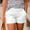 White, variant on Mini Shorts for Women Summer Casual Rolled Hem Shorts with Pockets Trendy Versatile Slim Fit Hot Pants