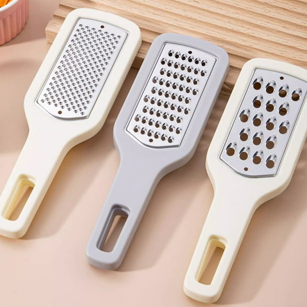 Pelador y rallador de verduras 3 en 1 | Rallador de acero inoxidable para cocina | Cuchilla ajustable para ensaladas, fideos de calabacín y guarniciones | Juego de 3 piezas para cocinar en casa