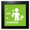 thumbnail image 1 of Gardener Position Flower Grass Spade Black Square Frame Picture Wall Tabletop, 1 of 3