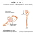 thumbnail image 5 of Rosec Jewels IGI Certified Lab Grown Pink Diamond Heart Ring (1 Ct, VS1 Quality) - Pink White Diamond Ring - Gift for Special Occasions, 18K Rose Gold, US 8.50, 5 of 8