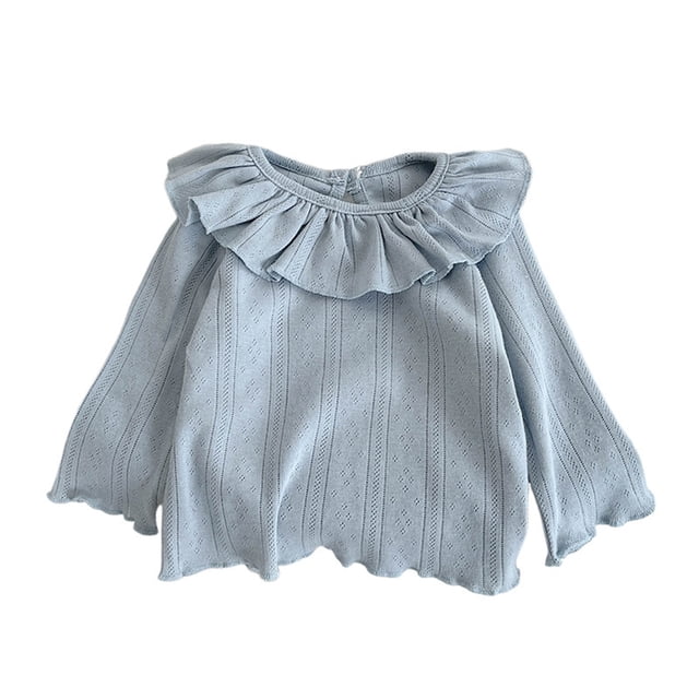WEAIXIMIUNG Vêtements pour Filles Tout-Petits Haut Extensible Manches Longues