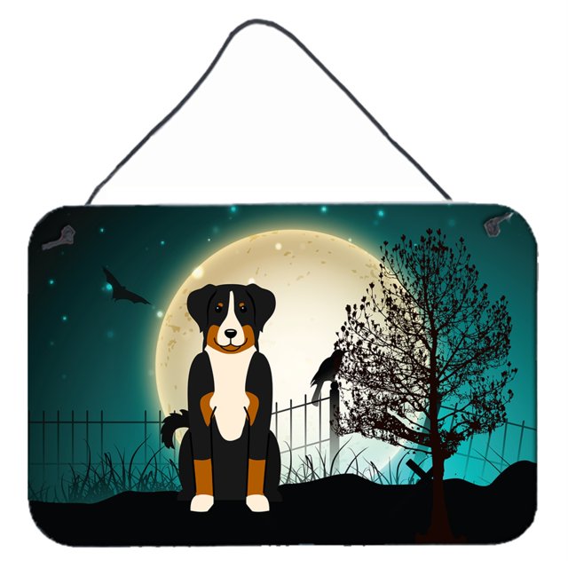 Caroline's Treasures Halloween Scary Appenzeller Sennenhund Impresiones para colgar en la pared o en la puerta BB2233DS812, 8 x 12 Caroline's Treasures BB2233DS812