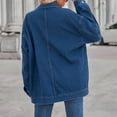 thumbnail image 6 of Usmixi 2023 Denim Jacket for Women Womens Jean Coats Vintage Button Down Lapel Stretchy Denim Coats Long Sleeve Casual Solid Loose Jean Outerwear with Pocket Winter Denim Jacket, 6 of 7