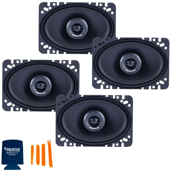 Memphis Audio 2 Pairs of SRX462 Street Reference Series 4X6" Coaxial Speakers