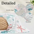 thumbnail image 6 of Coastal Turtle Throw Pillow Cover, Pillowcase Protectors with Zipper, Breathable Decorative Lumbar Pillow Case Cover, Teal Green Ocean Coral Starfish Jellyfish Pillow Shams for Couch Sofa 12x20Inch, 6 of 8