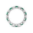 thumbnail image 4 of 3.20 Carat (Ctw) Lab-Created Emerald and White Sapphire Eternity Band Ring in Sterling Silver for Women, 4 of 6