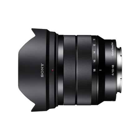 Sony - 10-18mm f/4 Wide-Angle Zoom Lens for Most NEX E-Mount Cameras - Black
