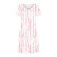 thumbnail image 4 of Vestido Corto de Verano Moda Gradiente Corto de Manga en V Cuello Vestido Casual, Poliéster Ligero de Verano, Lavado de Manos, 4 of 7