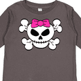 thumbnail image 4 of Inktastic Skull with Bow Girls Long Sleeve Toddler T-Shirt, 4 of 5