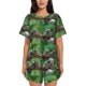 thumbnail image 1 of Fotbe Australian White Tree Frog Sitting on Branch Conjunto de Pijama Estampado para Mujer, 2 Piezas, Ropa de Dormir con Camiseta de Manga Corta y Shorts Suaves-3X-Large, 1 of 6