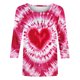 thumbnail image 4 of Mujeres Tres Cuartos de Manga Tops Impreso Cuello Redondo Blusa, Suelto Casual Camiseta Suéter para la Primavera, 4 of 5