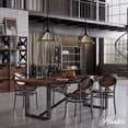 thumbnail image 3 of Hunter - Rafner 1-light Natural Black Iron, Medium Size Pendant Light, Dimmable, Geometric Shaped, for Bedrooms, Dining, Living Rooms - 19453, 3 of 7