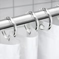 thumbnail image 4 of DecorRack Shower Curtain Hooks, Clear Plastic Shower Curtain Rings (12 Pc), 4 of 9