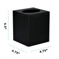 thumbnail image 5 of Alpine Industries Black Solid Print Acrylic Facial Tissue Cover, 5 of 6