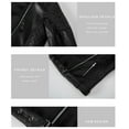 thumbnail image 3 of LYXSSBYX Women Long Sleeve Shacket Jacket Hot Sale Clearance Women Fashion Solid Zipper Leather Tops Cardigan with Pocket Short Coat Jacket, 3 of 5