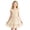 F24-Beige, variant on xfsWaSs Girls Dresses Summer Elegant Square Neck Ruffle Sleeve Smocked Dress Solid Color Flowy A-Line Sundress Kids Casual Midi Dresses 2-3 Years