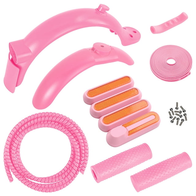 Electric Scooter Front Rear Mudguard Kit with Side Covers Handbrake Cover Anti-collision Strip for M365/Pro Electric Scooter