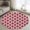 Red, variant on Red Geometric Round Area Rug 4ft, Vintage Rhombus Circle Texture Washable Non-Slip Circle Rugs for Bedroom Living Room Kitchen, Soft Non Shedding Circle Carpet for Dining Room Dorm
