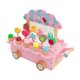 thumbnail image 2 of Juego de helados de madera para niños, juego de comida, juguete para aprender helados en edad preescolar rosa, 2 of 9