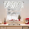 thumbnail image 2 of Christmas Tree Tie Up Valances Curtain, Retro Abstract Sage Green Tree Texture Adjustable Rod Pocket Short Window Treatment Tie Up Curtains Valances for Kitchen Living Room Bathroom 60x18 Inches, 2 of 9