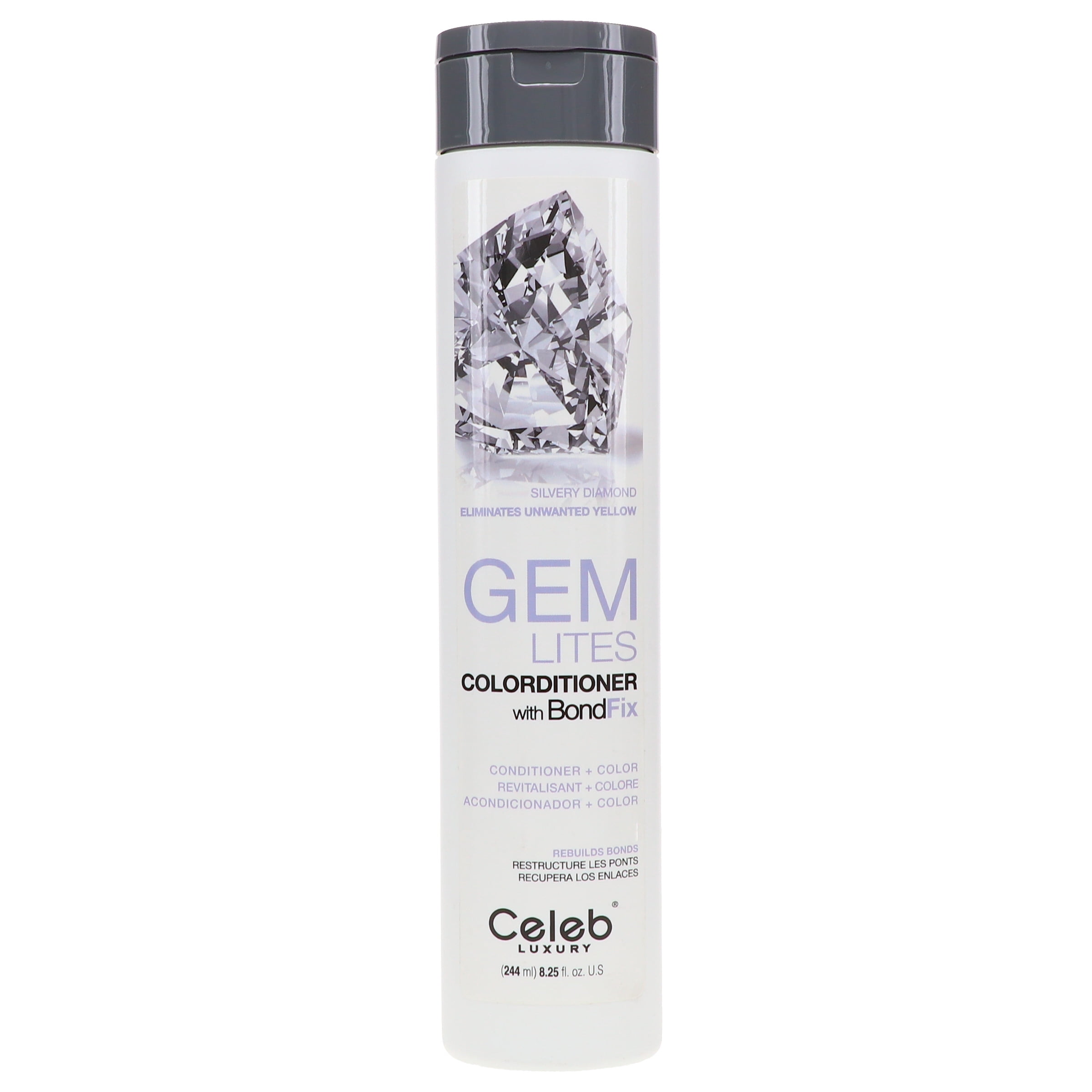 Celeb Luxury Gem Lites Colorditioner Conditioner with Bond Rebuilder, Silvery Diamond Silver Blonde
