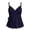 Navy, variant on Vinsonshop Spaghetti Strap Tank Tops for Women Wrap V Neck Camisoles Side Tie Peplum Tops Casual Summer Sleeveless Shirts Flowy Blouses Basic Everyday Wear Beige L