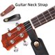 thumbnail image 1 of Leather Guitar Neck Strap Holder Button Headstock Adaptor Adjustable Guitar Strap Belt for Acoustic Electric Classic Guitar Bass, 1 of 5