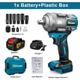 thumbnail image 1 of 2000N.M Brushless Cordless Impact Wrench 1/2 Inch Electric Screwdriver Power Tool 18V, 1 of 7
