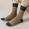 thumbnail image 6 of Sinpiling Mens Crew Socks Cotton-Blend Moisture-Wicking Boys Color Block Stretchy Breathable Warm Boot Sock, 6 of 6