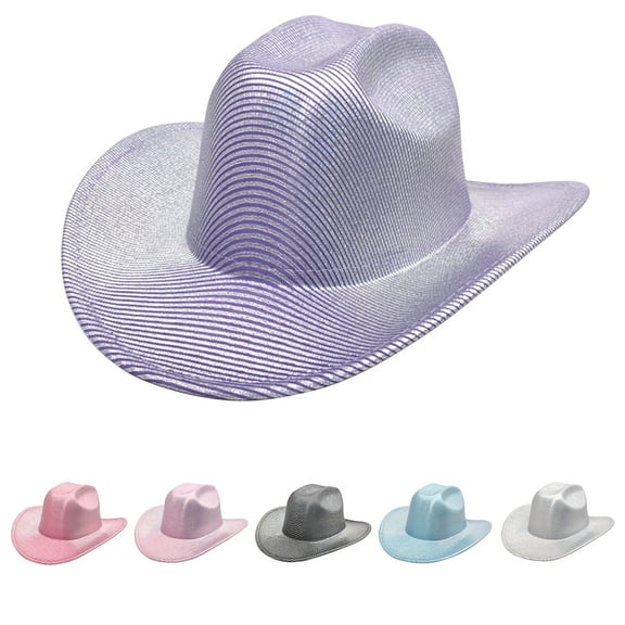 KLOY2K Cowboy Hats for Women Cowboy Hat for Women and Men with Shapeable Wide Brim - Felt Cattleman Western Hats for Cowboys and Cowgirls,Purple,One Size