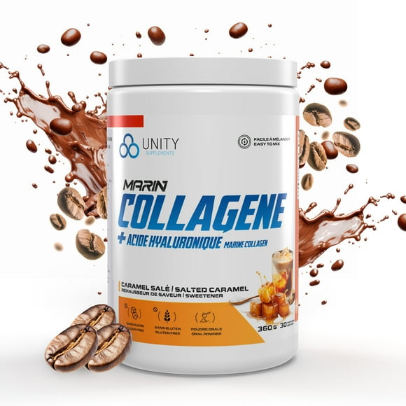 Unity Supplements - Marine Collagen with Hyaluronic Acid 360g (30 servings) - Salted Caramel