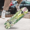 thumbnail image 4 of Skateboards for Beginners Tropical jungle plants exotic green pink leaves yellow Beach seamless 31"x8" Maple Double Kick Concave Boards Complete Skateboards Outdoor for Adults family friends Gifts, 4 of 5