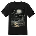 thumbnail image 2 of Plus Size Shirt for Women Black Tops for Women Short Sleeves Shirt for Women The Valley At Night T Shirt Crewneck Shirt for Women XS, 2 of 5