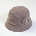 thumbnail image 2 of YooGuoGuo Wool Knit Bucket Hat for Women Vintage Elegant Floral Cloche Fleece Lined Warm Winter Caps for Cold Weather Gift, 2 of 7