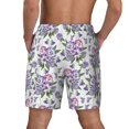 thumbnail image 4 of Uemuo Violets Flowers Pattern Mens Swim Trunks Quick Dry Board Shorts with Mesh Lining, Stretch Beach Shorts Quick Dry No-Chafing Board Shorts-Medium, 4 of 9