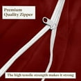 thumbnail image 3 of Luxury Hotel Quality Zipper Fitted Sheet 1 Piece - 400 Thread Count - 16" Deep Pocket - 100% Egyptian Cotton Fitted Sheet (Burgundy, Twin XXL Size), 3 of 6
