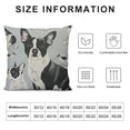 thumbnail image 5 of BANET Boston Terrier Pillowcase Dog Square Pillow Case Home Decorative Sofa Bedroom Livingroom 20x20in, 5 of 5