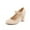 Nude PU, variant on PENNYSUE Women's Mary Jane Pumps High Heels - Round and Closed Toe Shoes with Double Ankle Strap Buckle for Summer Party Wedding Occasions