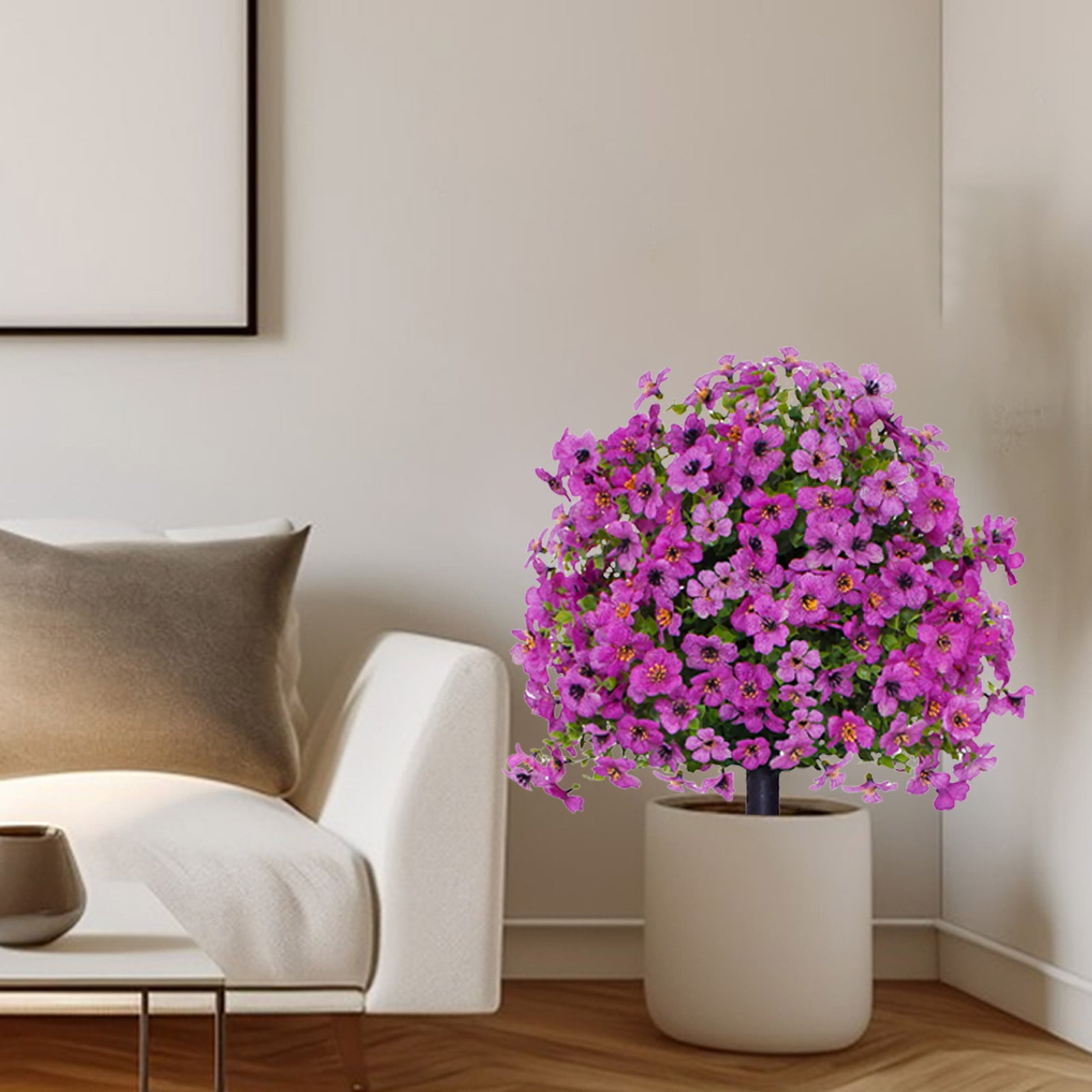 CY5O5ee 2PCS Artificial Flowers for Outdoors 23.62in Artificial SpikePlants Flowers Colorful Flowers Spring Decor for Porch Patio Home Yard Garden Window Box Pot Planters