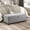 Gray, variant on Foam Cushioned Seat | Adds Mid - Century Modern Style to Home | Declutters Space with Storage Compartment