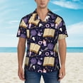 thumbnail image 4 of Lsque Lavender Flowers pattern Hawaiian Shirt for Men, Unisex Summer Beach Casual Short Sleeve Button Down Shirts-3X-Large, 4 of 9