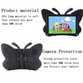 thumbnail image 3 of TechCircle Samsung Galaxy Tab A 8.0 2018 Case SM-T387, Kids Friendly Shockproof Butterfly Wing Kickstand Rugged Light Weight EVA Protective Cover, Black, 3 of 6