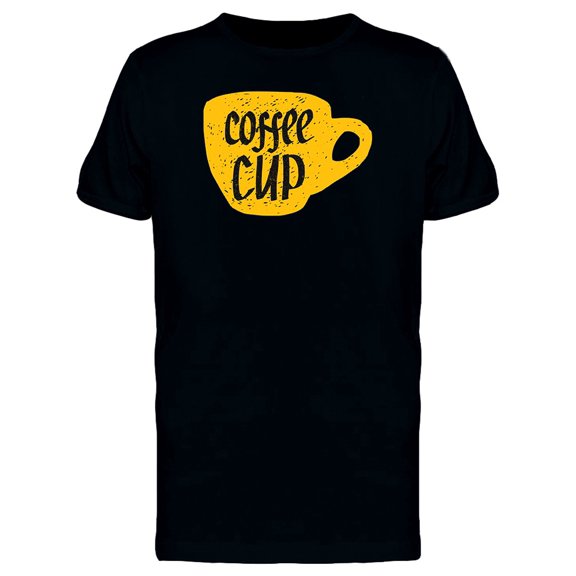 Yellow Coffee Cup T-Shirt Men -Image by Shutterstock, Male Medium