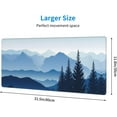 thumbnail image 4 of Smoky Mountain Morning Blue Mouse Pad - 31.5x11.8in, Extended Large, Non-Slip Rubber Base, Stitched Edges, Ideal for Gaming and Office, 4 of 6